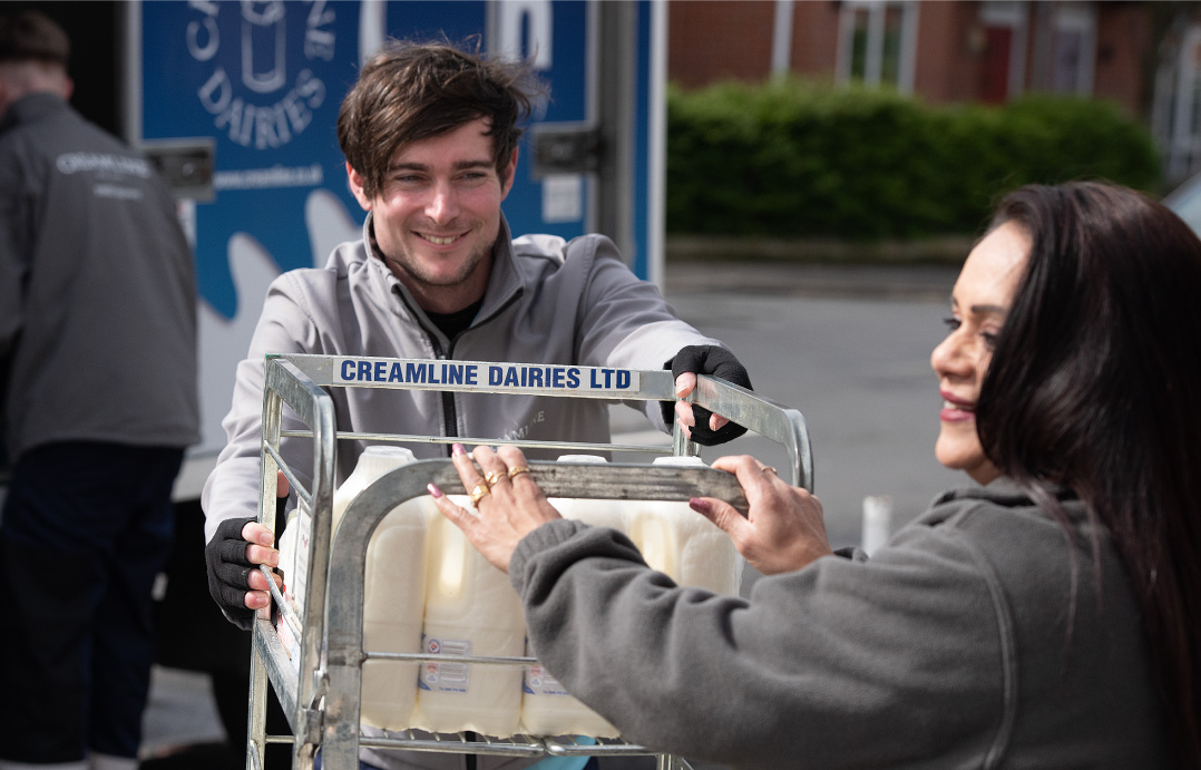 Creamline delivery person